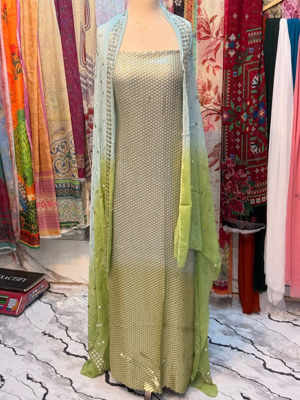 Ombré sequence Dress