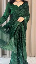 Stone Work Saree (stiched)