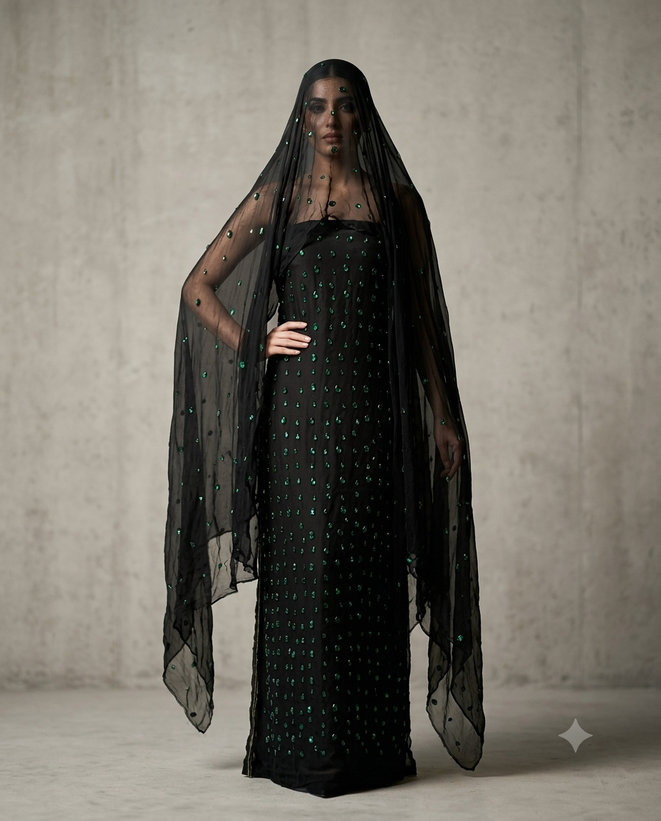 Hand Embellished Dress (unstich)