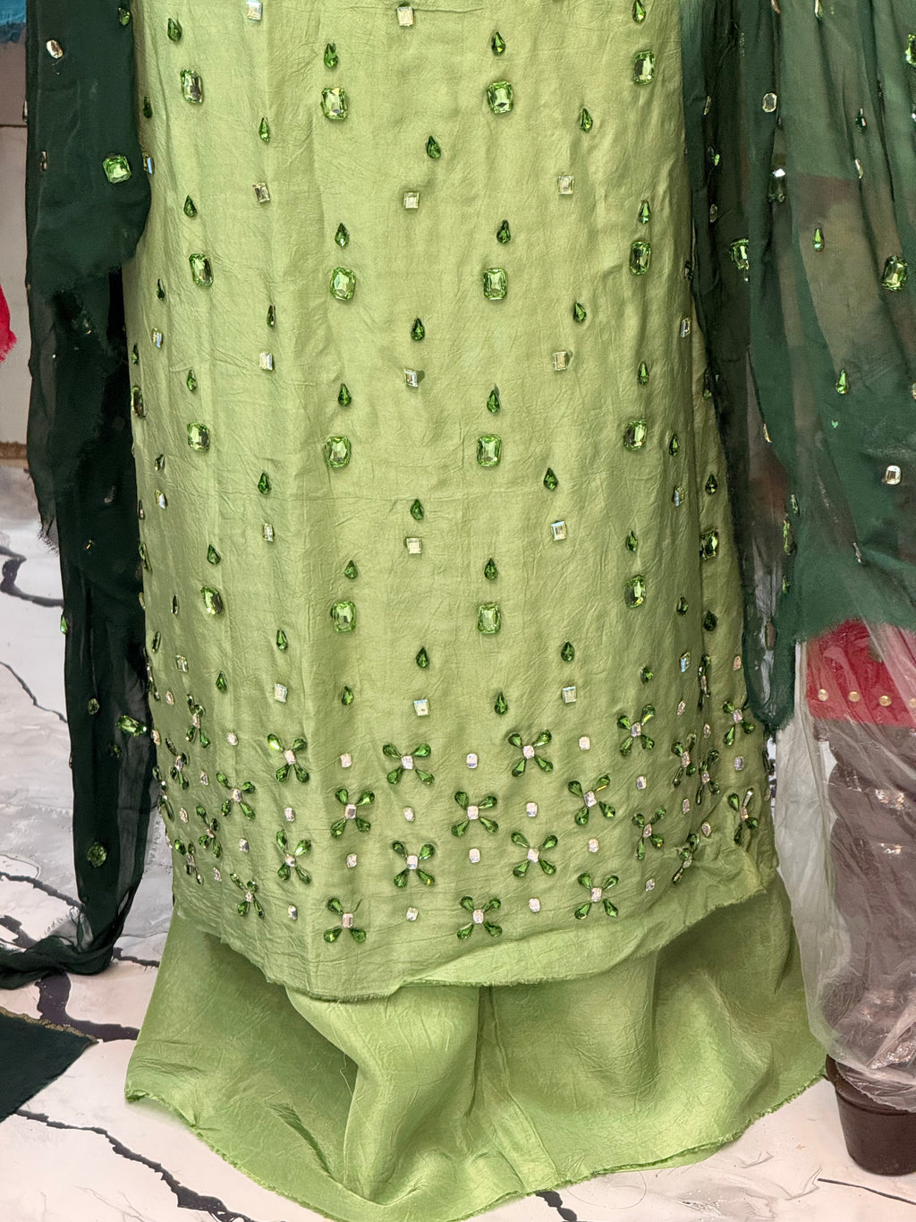 Hand Embellished Dress (unstich)