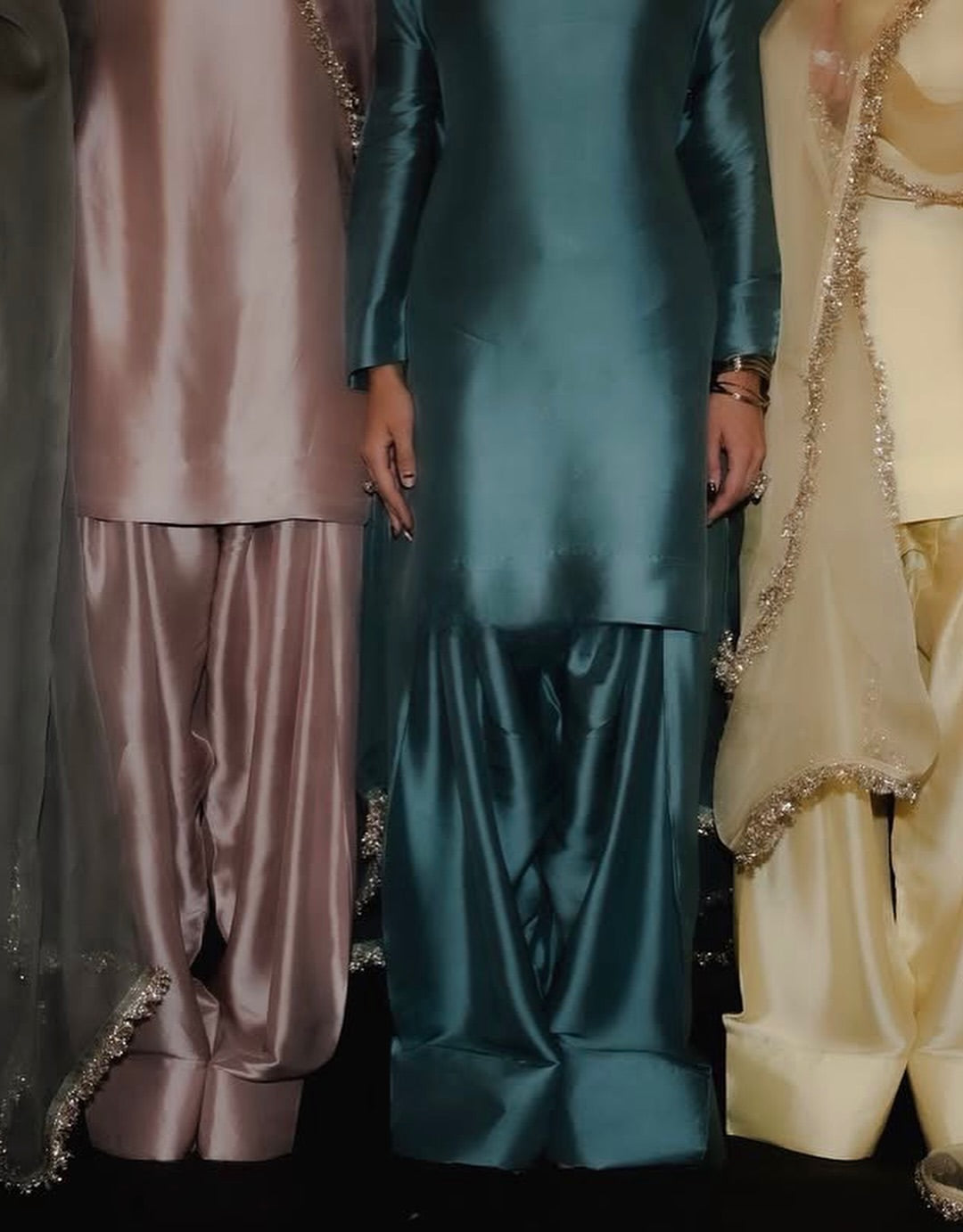 Plain Silk Dress (stiched)