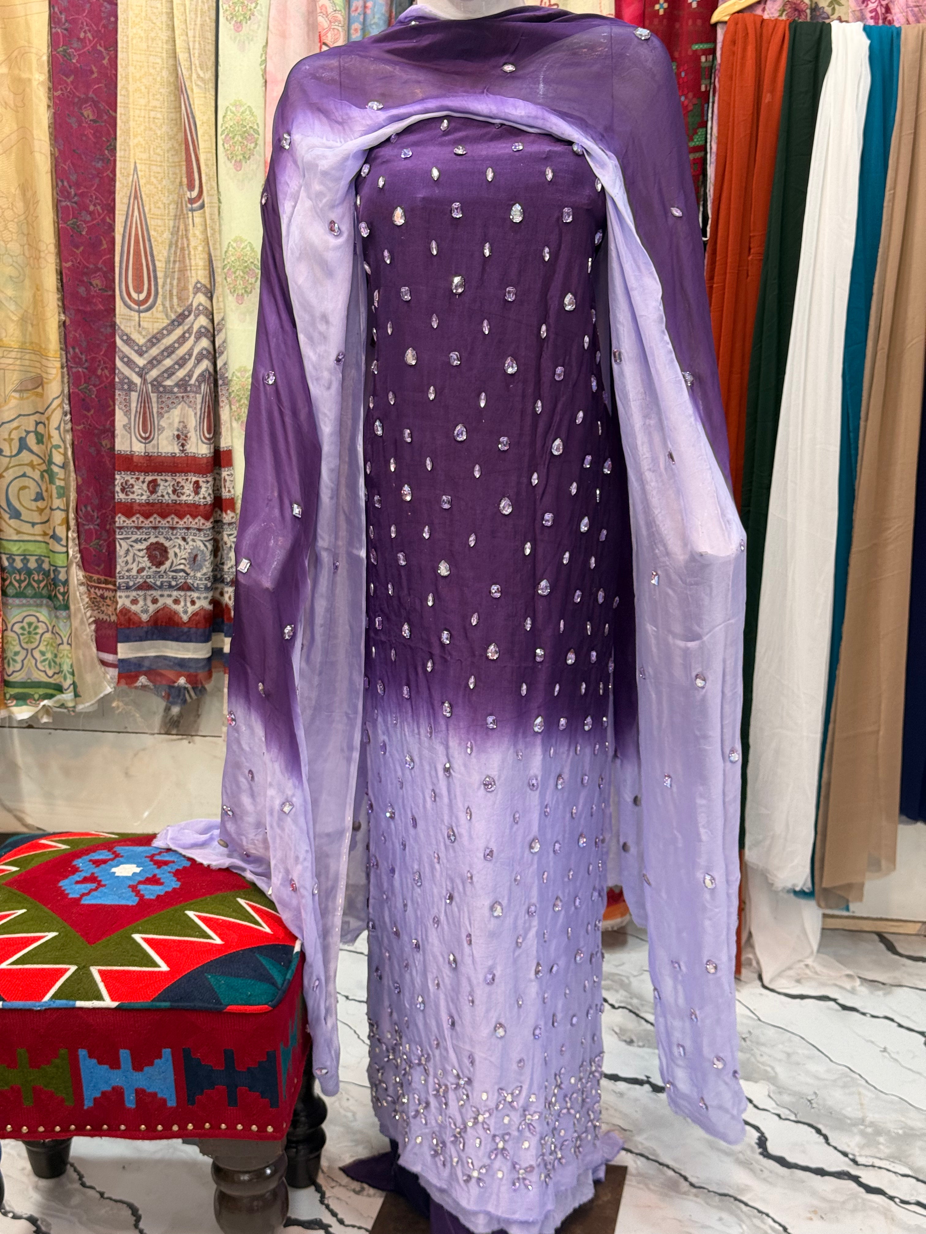 HAND EMBELLISHED DRESS (unstich)