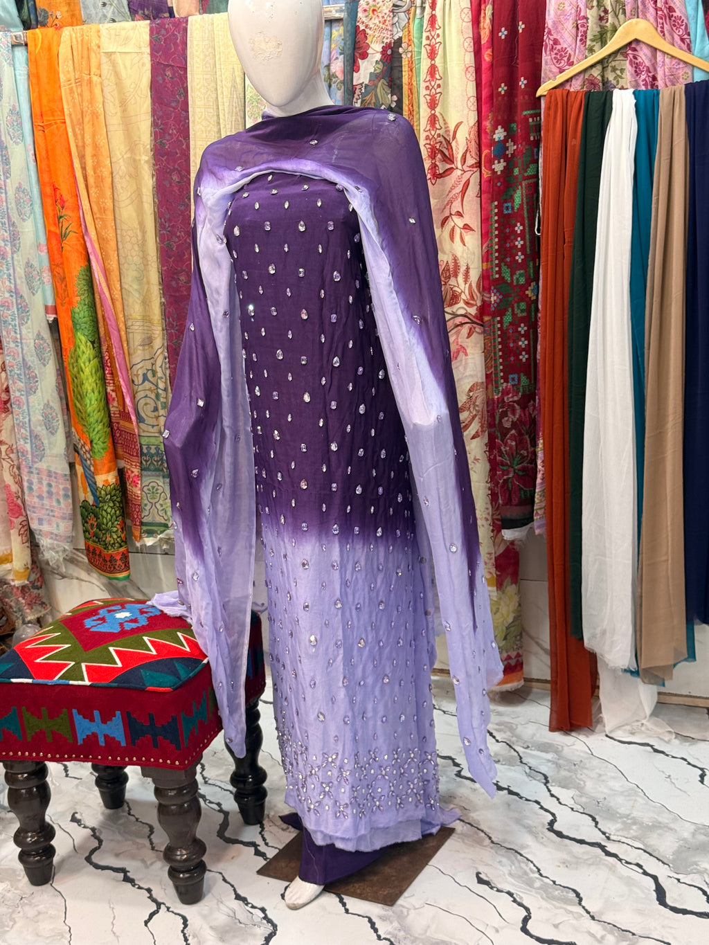 HAND EMBELLISHED DRESS (unstich)